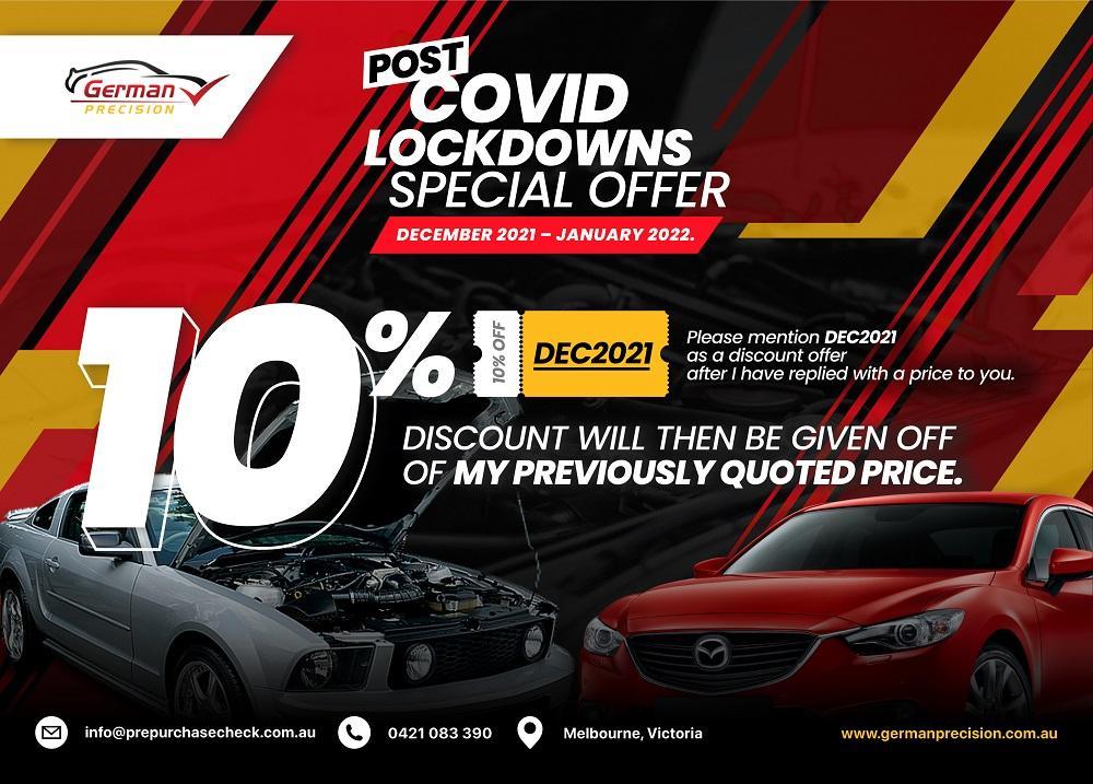 Post-COVID lockdowns Special offer, December 2021 – January 2022.